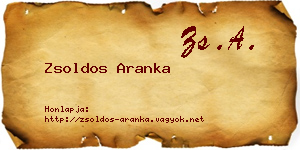 Zsoldos Aranka névjegykártya