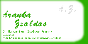 aranka zsoldos business card